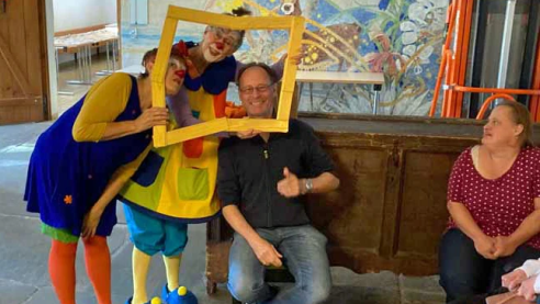 Clown Lili und Clown Nanu bei insieme ZO, Grosse Waldertreff-Party